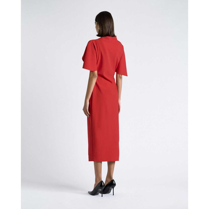 Cue Crepe Draped Neck Midi Dress image number 1